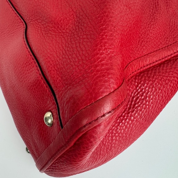 Gucci Red Soho Pebbled Leather Hobo with Tassel - Picture 8 of 15